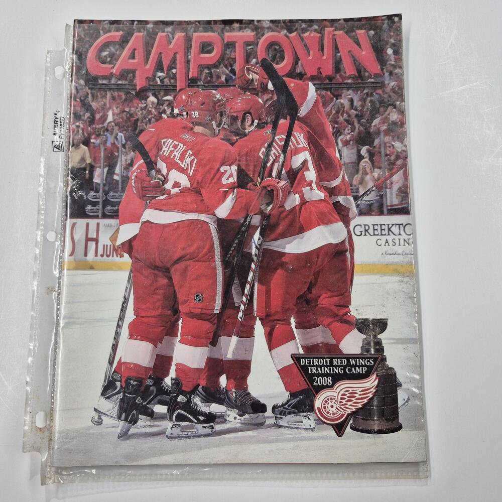 Detroit Red Wings Program NHL Hockey Training Camp Camptown 2008 Media Guide